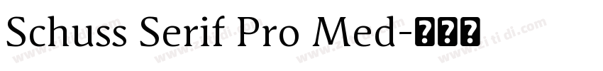 Schuss Serif Pro Med字体转换
